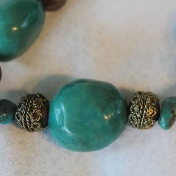 Natural Turquoise and Copper 8" Bracelet NWOT - Picture 4 of 7